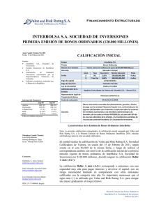 INTERBOLSA S.A. SOCIEDAD DE INVERSIONES