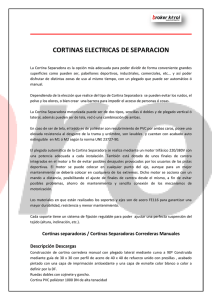 CORTINAS ELECTRICAS DE SEPARACION