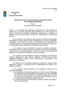Ayuntamiento De Azuqueca de Henares ORDENANZA FISCAL