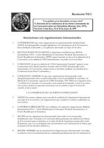 Resolución VII.3 Asociaciones con organizaciones