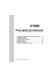 V1000 Guía rápida de referencia