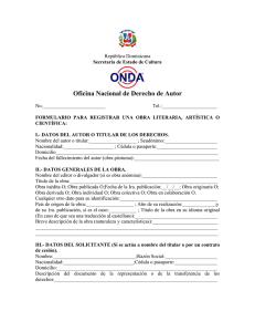 Formulario solicitud República Dominicana