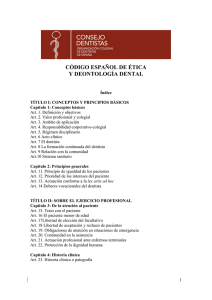 código español de ética y deontología dental