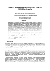 Trayectoria de la implementación de la Directiva INSPIRE en España.