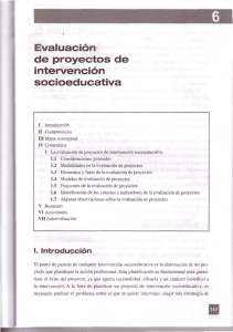 Evaluación de proyectos de intervención socioeducativa