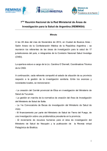 Minuta 28/11/2014 - Comisión Nacional Salud Investiga