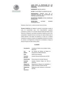 JUICIO PARA LA PROTECCIÓN DE LOS DERECHOS POLÍTICO