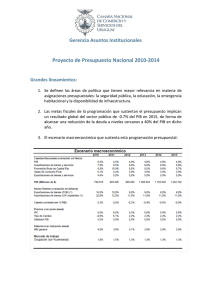 Proyecto de Presupuesto Nacional 2010-2014