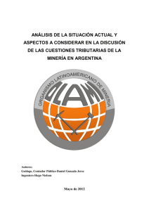 cuestiones tributarias de la minería en argentina
