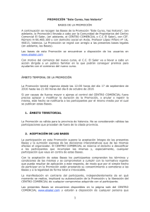 Consulta las Bases Legales - Centro Comercial CC El Saler