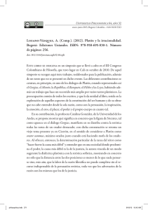 Lozano-vásquez, a. (comp.). (2012). Platón y la irracionalidad