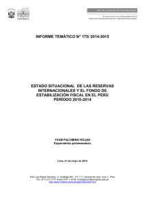 informe temático n° 175/ 2014-2015 estado situacional de las