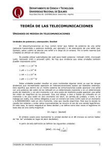 Unidades de Medidas en Telecomunicaciones
