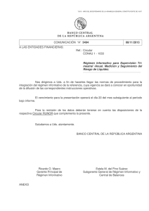 “a” 5494. 08/11/2013. - del Banco Central de la República Argentina