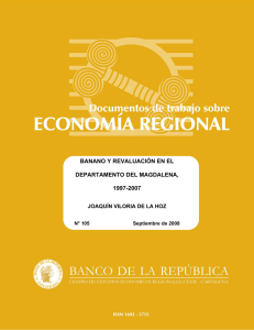 banano y revaluación en el departamento del magdalena, 1997-2007