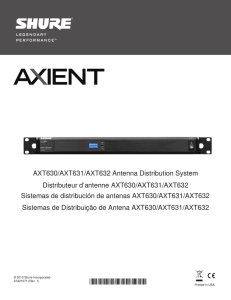 AXT630/AXT631/AXT632 Antenna Distribution System