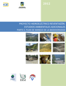 proyecto hidroeléctrico reventazón: estudios ambientales