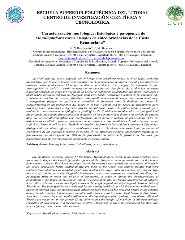 Caracterización Morfológica