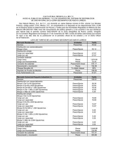 lista de tarifas abril 2008 - Comisión Reguladora de Energía