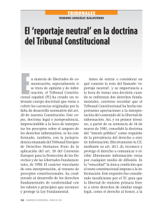 El "reportaje neutral" - Asociación de la Prensa de Madrid