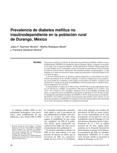 Prevalencia de diabetes mellitus no insulinodependiente en la