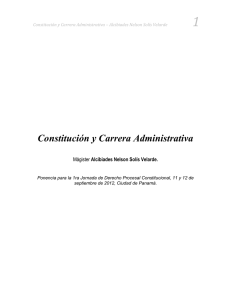 Constitución y Carrera Administrativa