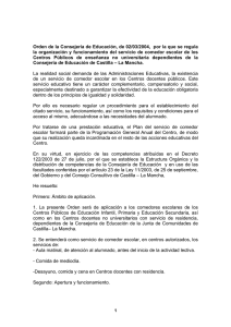 Orden de la Consejería de Educación, de 02/03/2004, por la que se