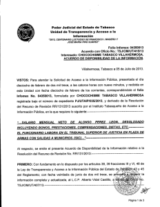 ÿþ2 0 1 3 - 0 7 - 0 5 ( 1 ) - Poder Judicial del Estado de Tabasco