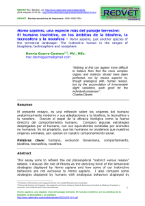 Homo sapiens, una especie más del paisaje terrestre: El humano