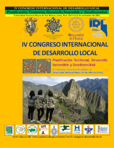 TRIPTICO Congreso IDL Lima - AGE – Asociación de Geógrafos