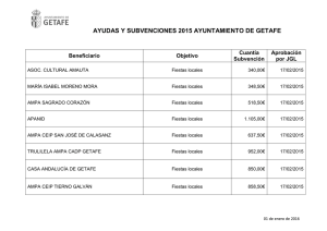 ayudas y subvenciones 2015 ayuntamiento de getafe