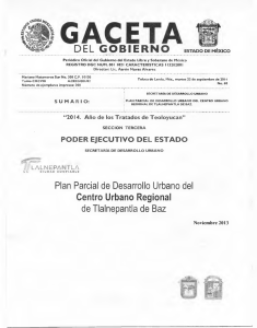 Plan Parcial de Desarrollo Urbano del Centro Urbano Regional de