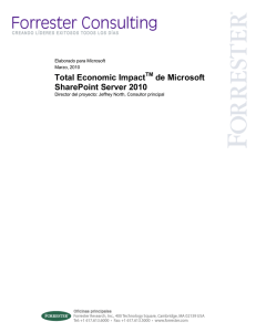 Total Economic Impact de Microsoft SharePoint Server 2010