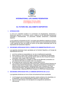 international life saving federation el futuro del salvameto deportivo