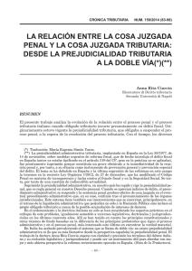 la relación entre la cosa juzgada penal y la cosa juzgada tributaria