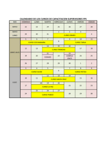 calendario de los cursos de capacitacion supervisores fps