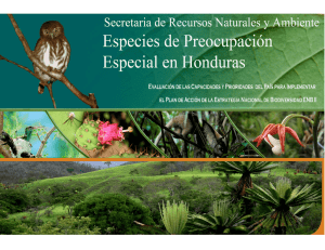 Especies de Preocupación Especial en Honduras