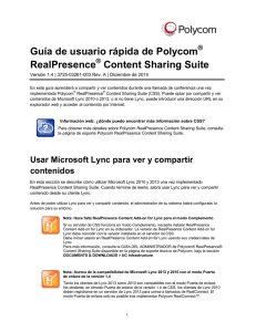 Guía de usuario rápida de Polycom