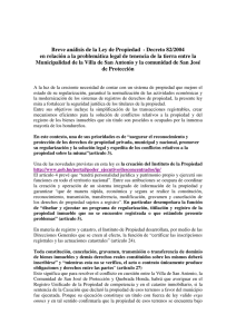 Análisis de la Ley de Propiedad - Decreto 82/2004 en relación