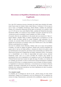 Elecciones en República Dominicana: la democracia