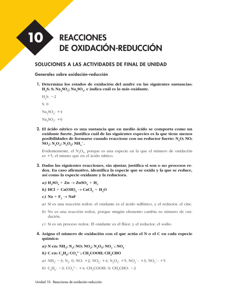 Reacciones De Oxidación-reducción