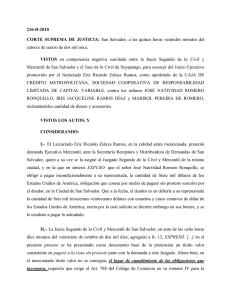 216-D-2010 CORTE SUPREMA DE JUSTICIA: San Salvador, a las