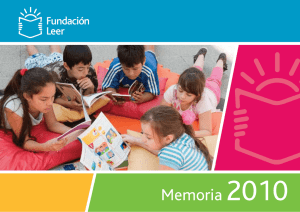 Memoria 2010 - Fundación Leer