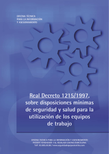 Real Decreto 1215/1997, sobre disposiciones mínimas de