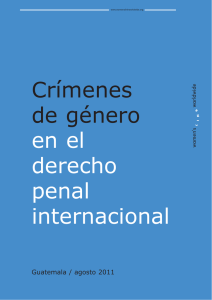 Crímenes de género en el Derecho Penal Internacional
