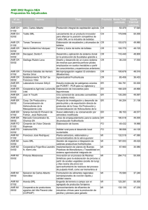 Propuestas No Adjudicadas ANR 2002 Región NEA