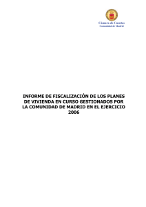 Informe de fiscalización de los planes de vivienda en curso