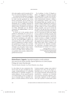 morán Blanco, Sagrario. Seguridad energética y medio ambiente