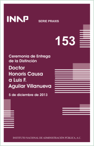 Doctor Honoris Causa a Luis F. Aguilar Villanueva