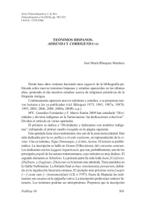 31. Teónimos hispanos. Addenda y corrigenda VII, por José María